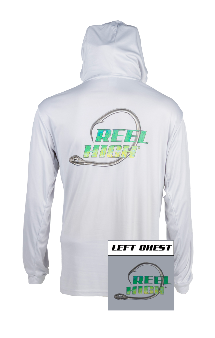 Mahi Circle Hook UPF Grey Hoody