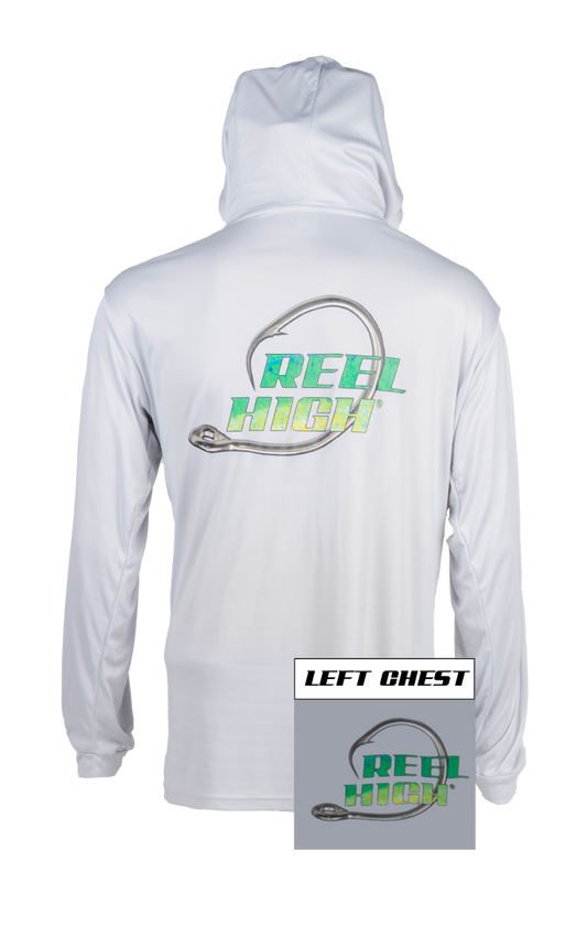 Mahi Circle Hook UPF Grey Hoody