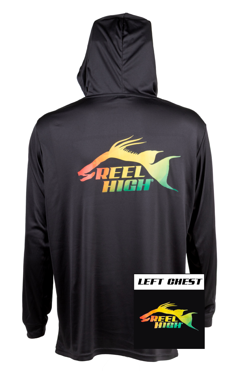 Hogfish Circle Hook UPF Hoody Black